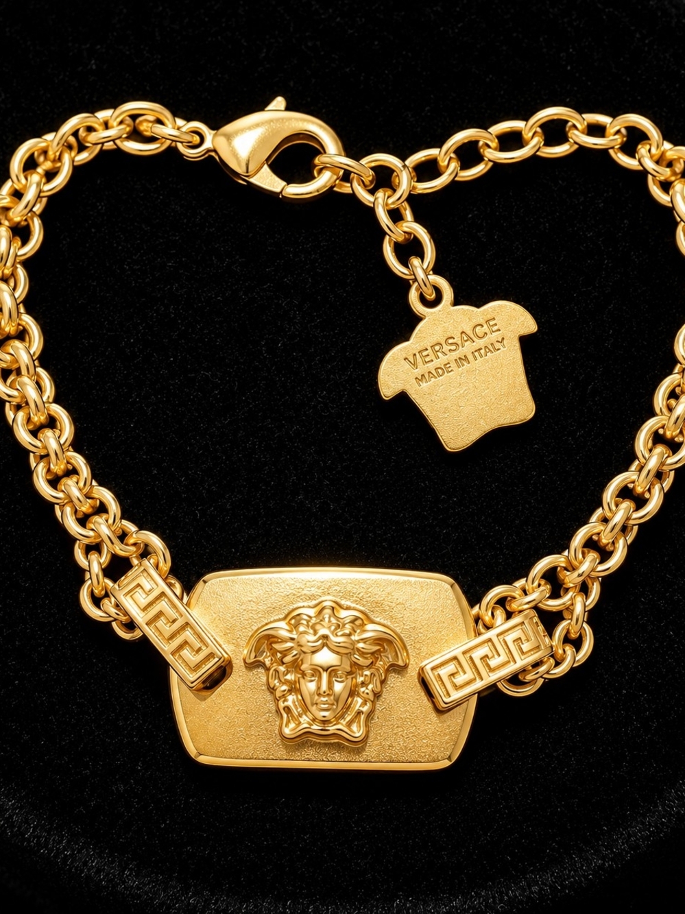 Versace Gold-Tone Medusa Link Bracelet